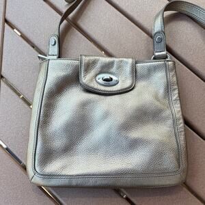 Fossil Marlow Metallic Leather Shoulder Bag Gold